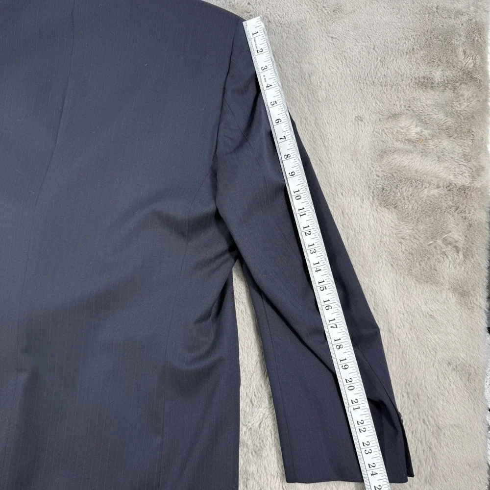 Paul Dione Mens Blazer Sport Coat 44R Regular Fit Pinstripe Wool Luxe CT Career‎